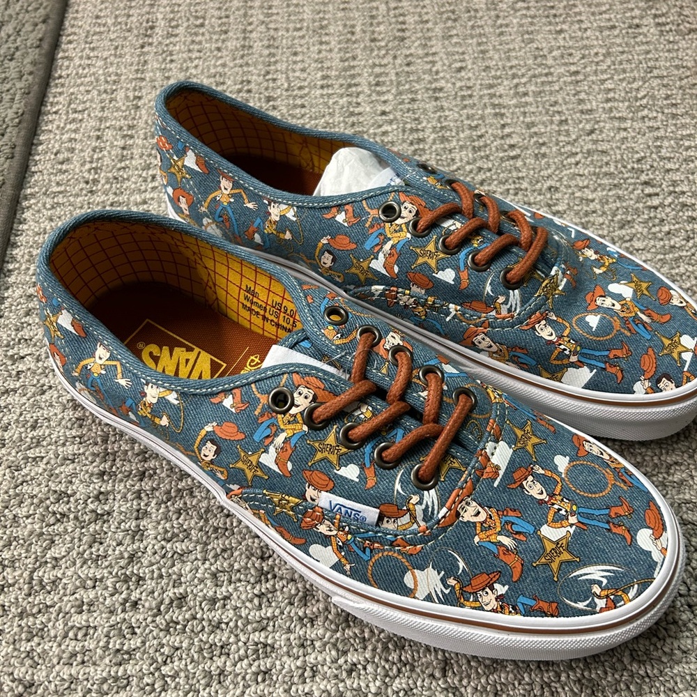 Vans Blue and Brown Boat Shoes with Leather Laces